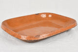 Large antique French clay Caillette cooking dish from Provence 18"