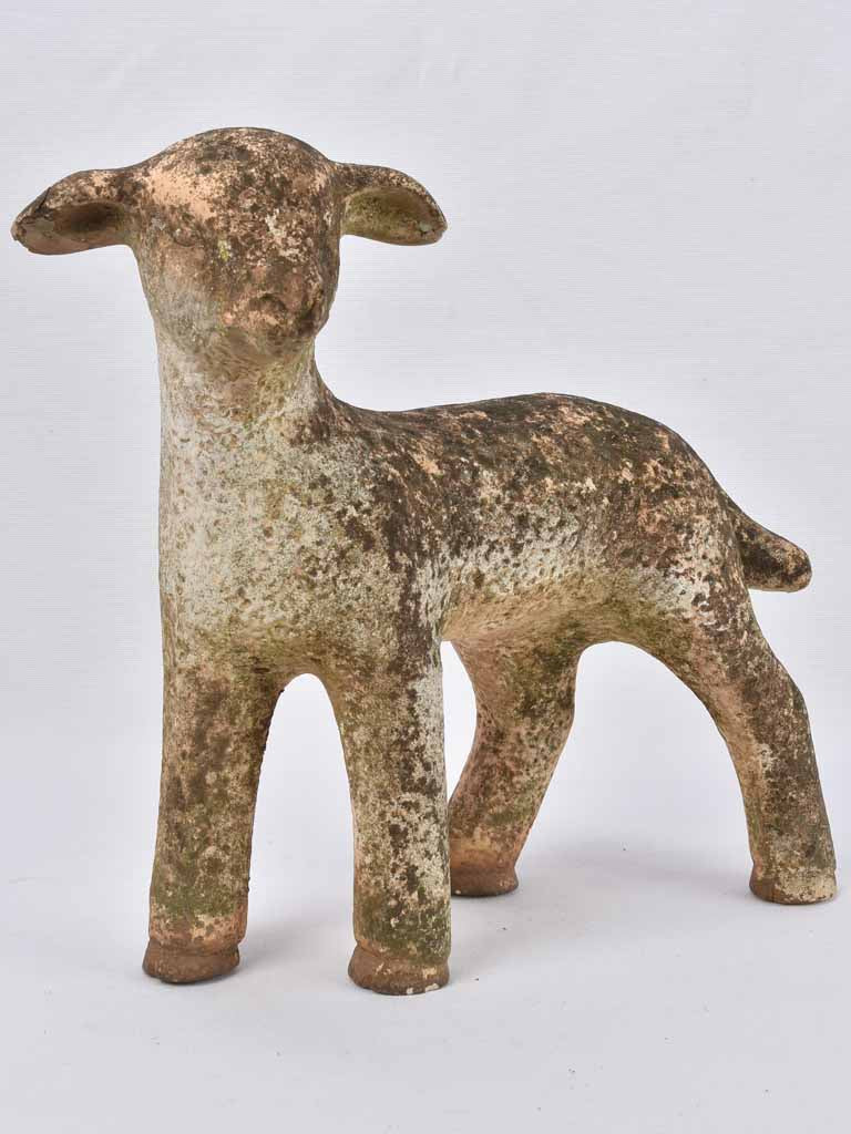 Pair of lamb sculptures 18"