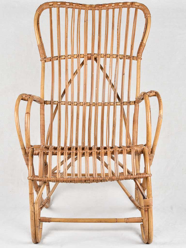 Superb handcrafted wicker armchair vintage