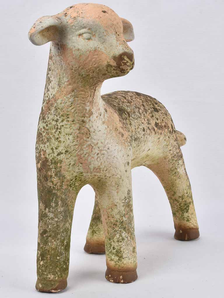 Pair of lamb sculptures 18"
