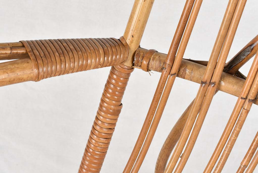 Timeless wicker armchair, high back