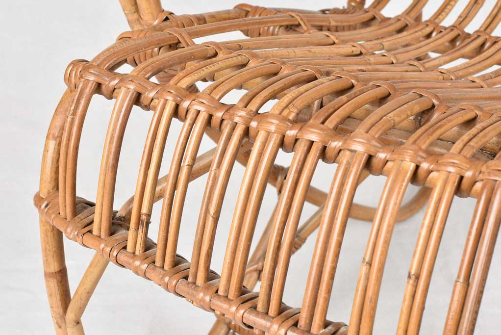 1960s chic wicker armchair vintage