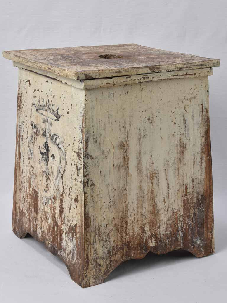 4 antique Italian stools - hand painted 18½"