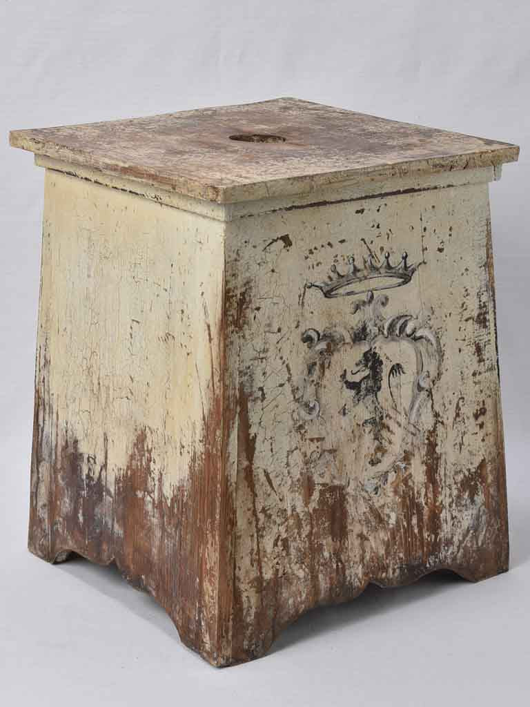 4 antique Italian stools - hand painted 18½"