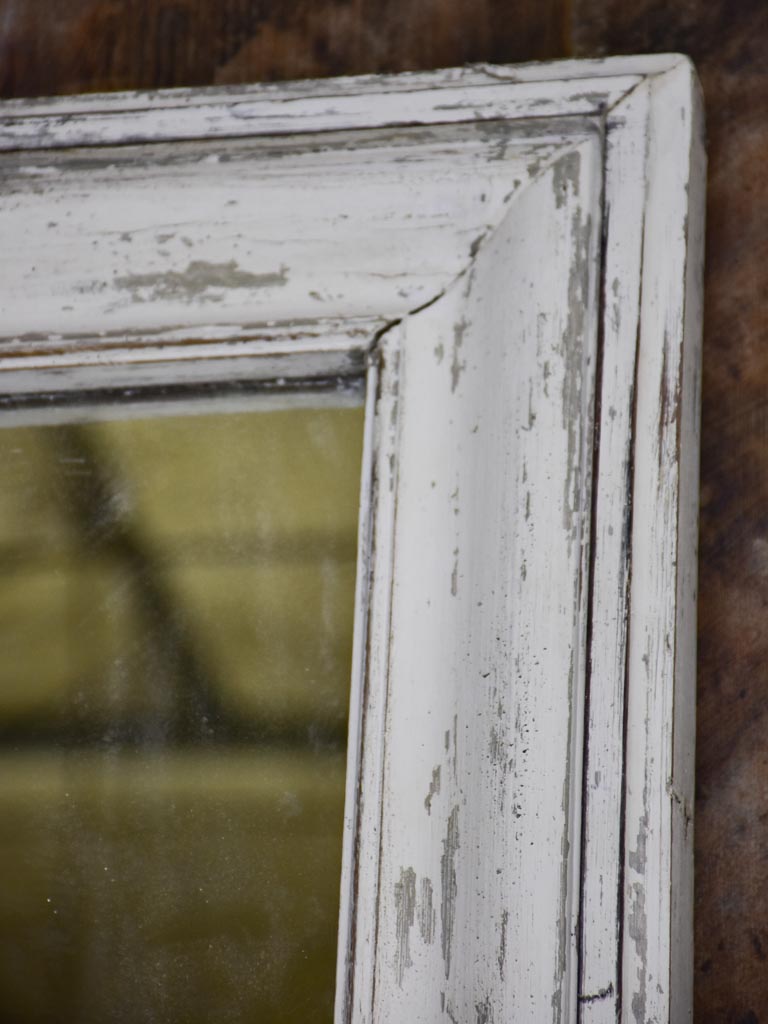 Very large 19th Century French mirror with white patina 67" x 43¼"