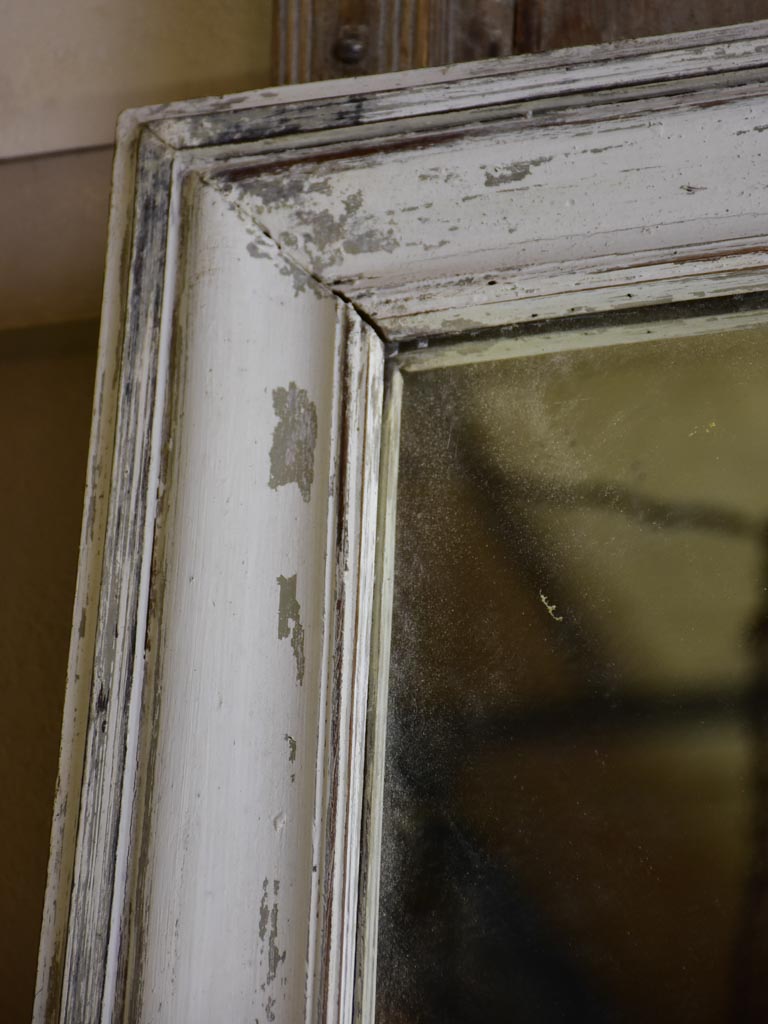 Very large 19th Century French mirror with white patina 67" x 43¼"