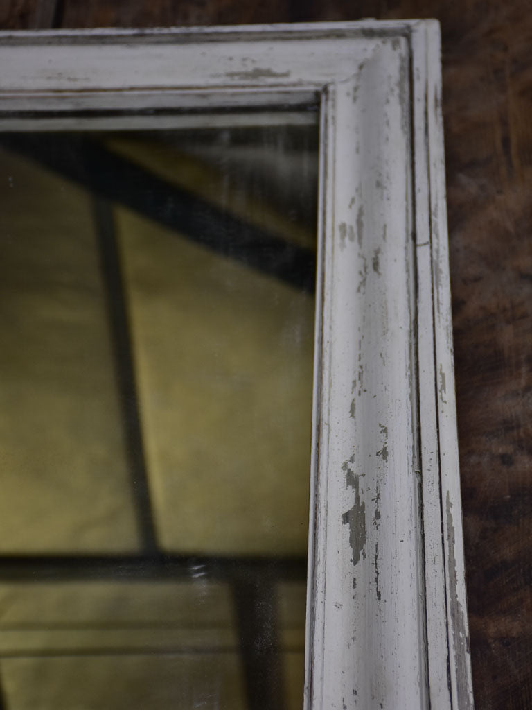 Very large 19th Century French mirror with white patina 67" x 43¼"