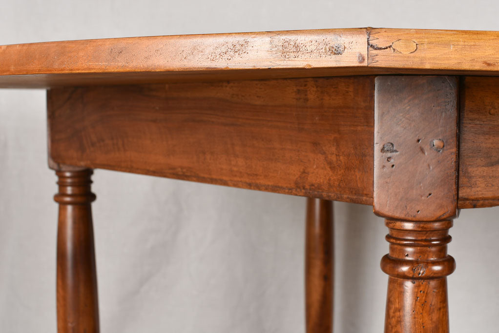 Round antique grand entryway table