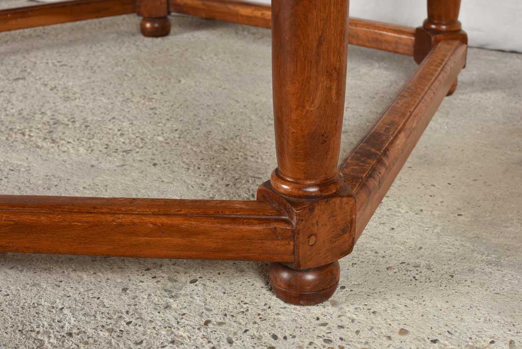 Unique pentagonal frame wooden table