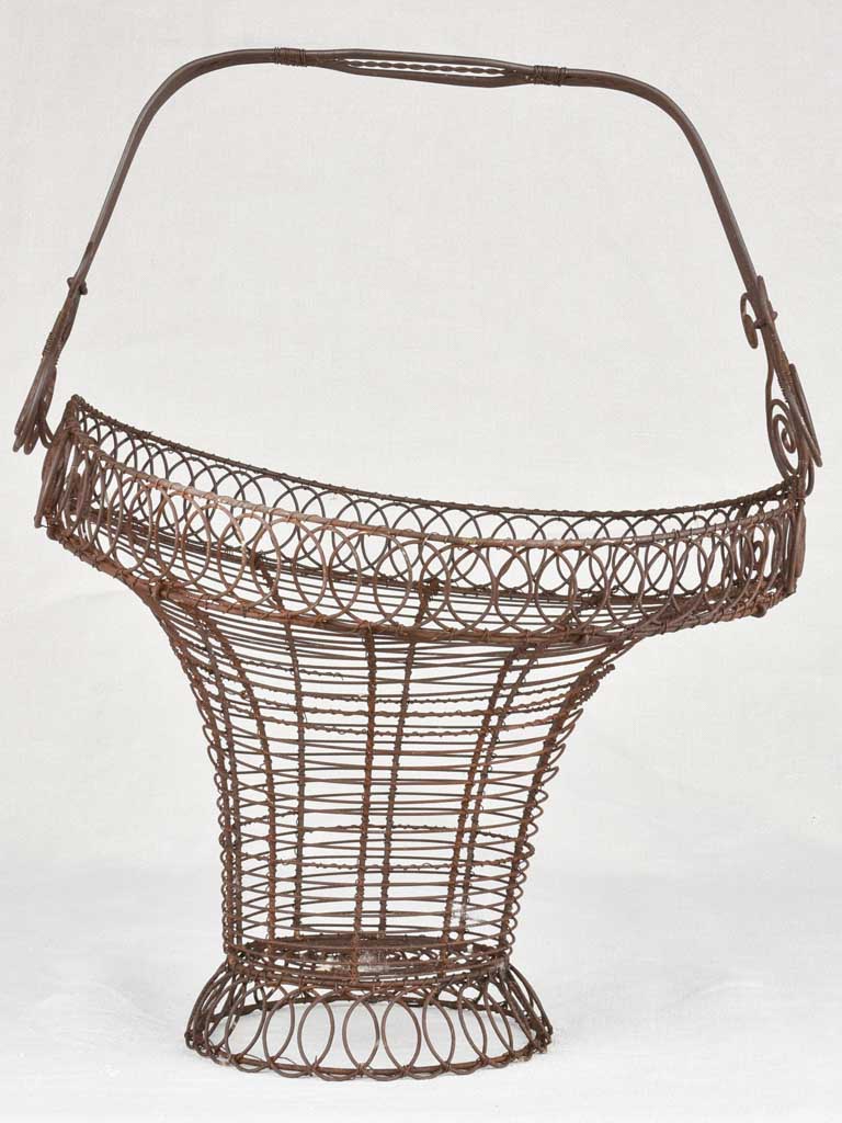 Historical woven wire basket for décor