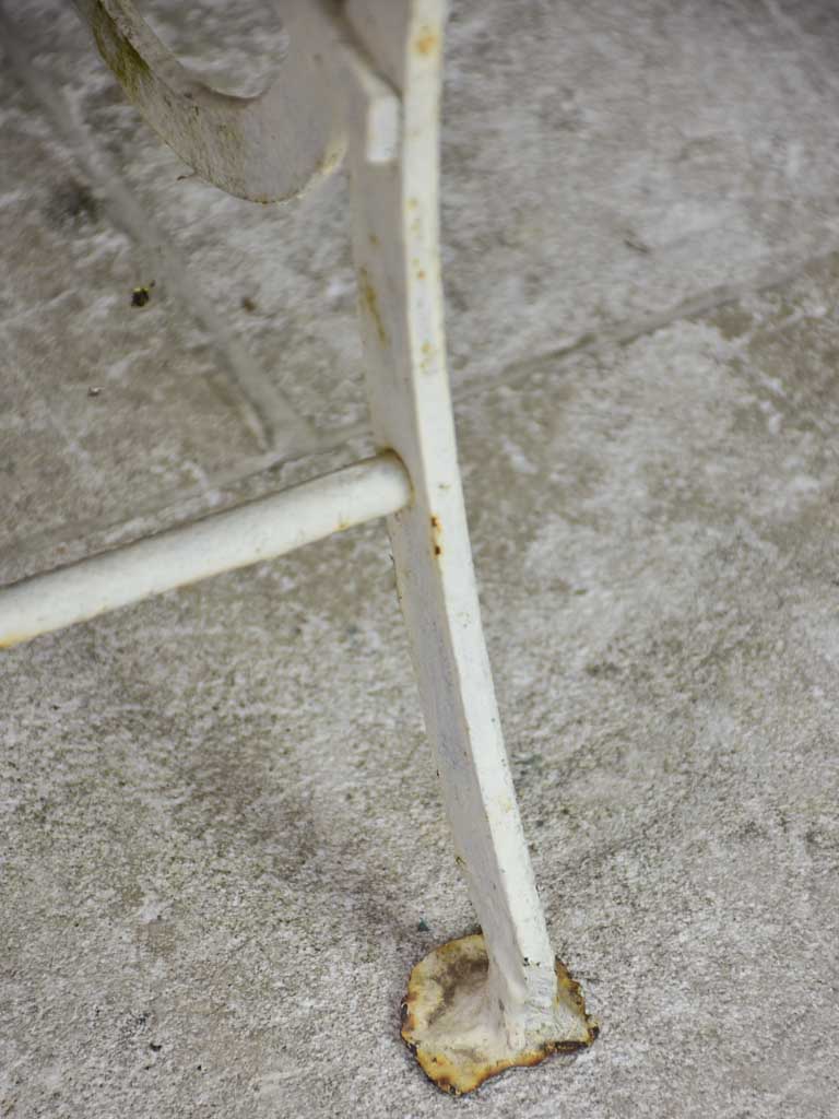 Pair of white 1930's French garden armchairs from Vichy