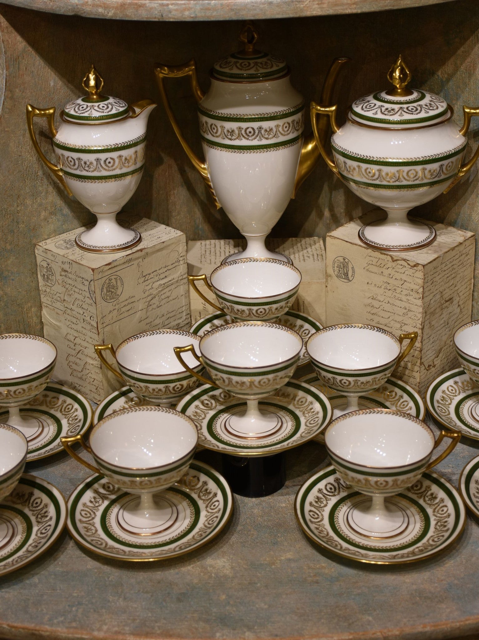 Rare French Limoges coffee service CMC – Empire