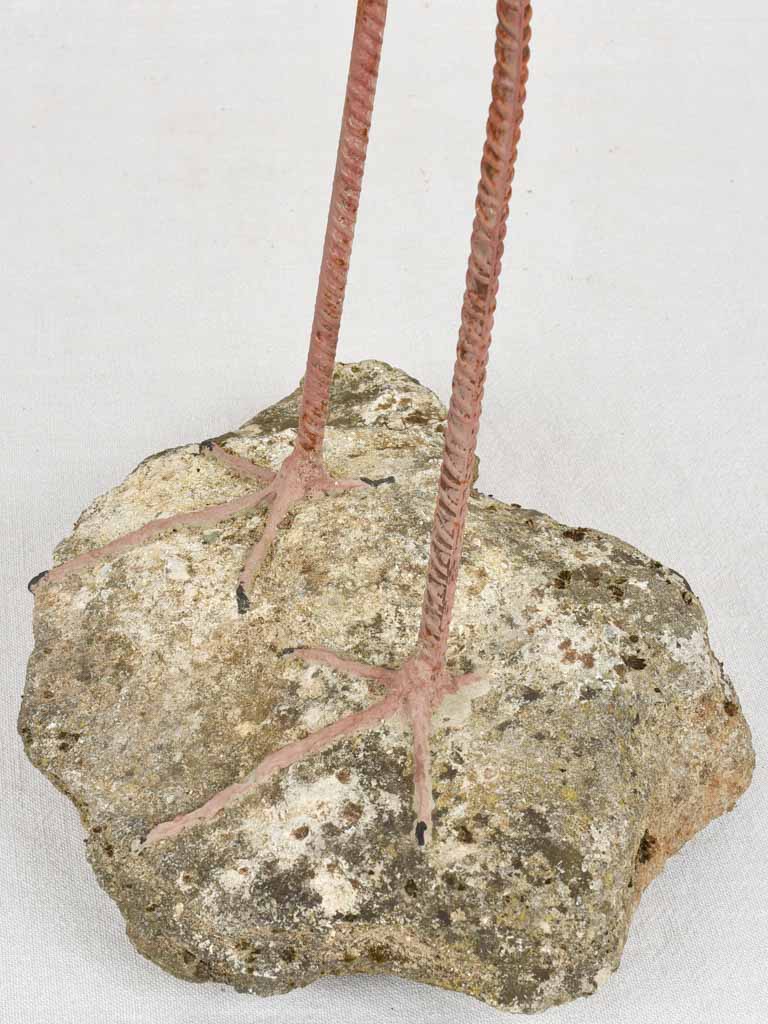 Provence artisan's stone heron depiction