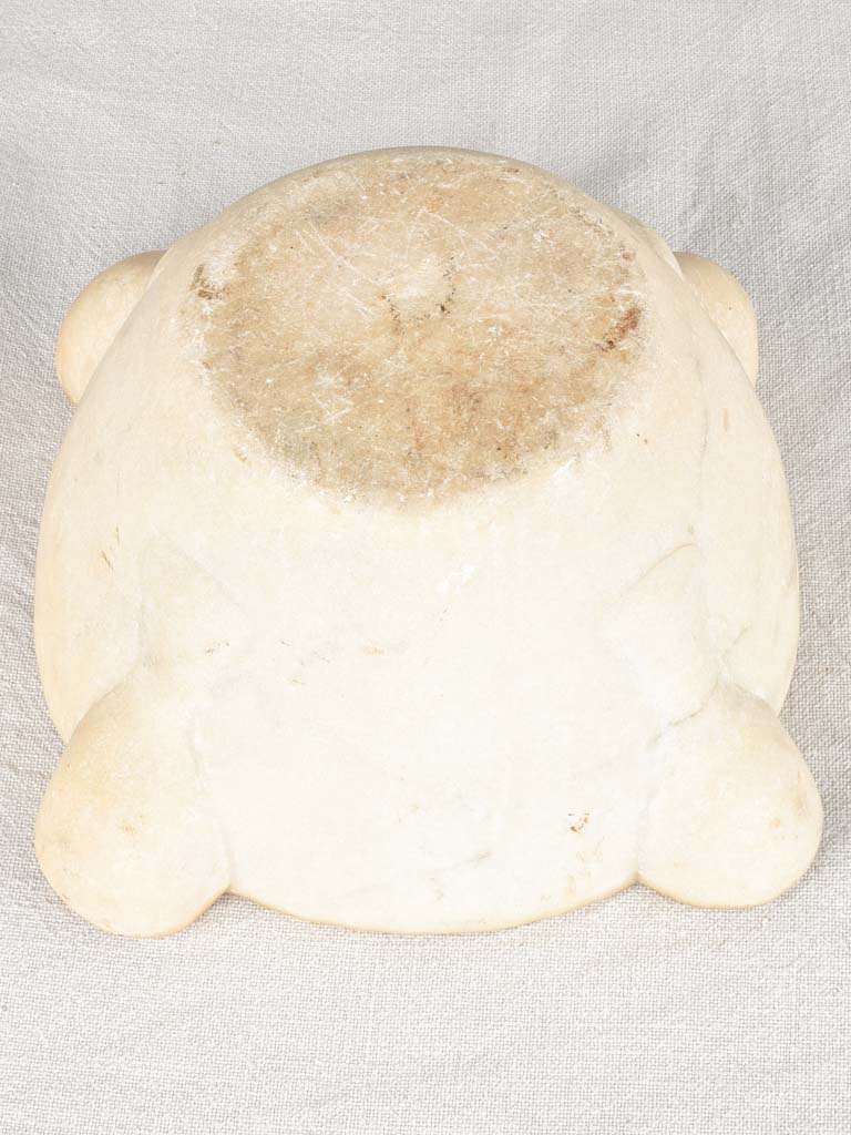 Detail-oriented antique lobed marble mortar