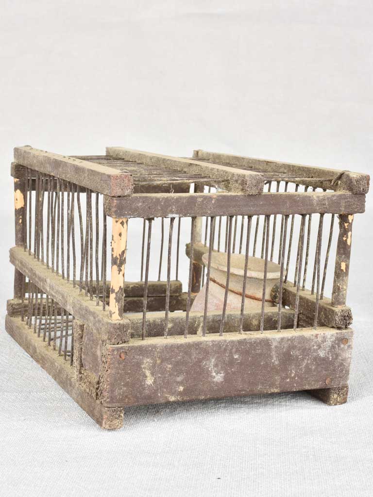 Vintage French decoy birdcage