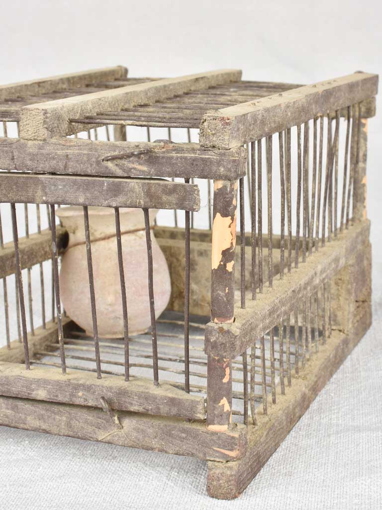 Vintage French decoy birdcage
