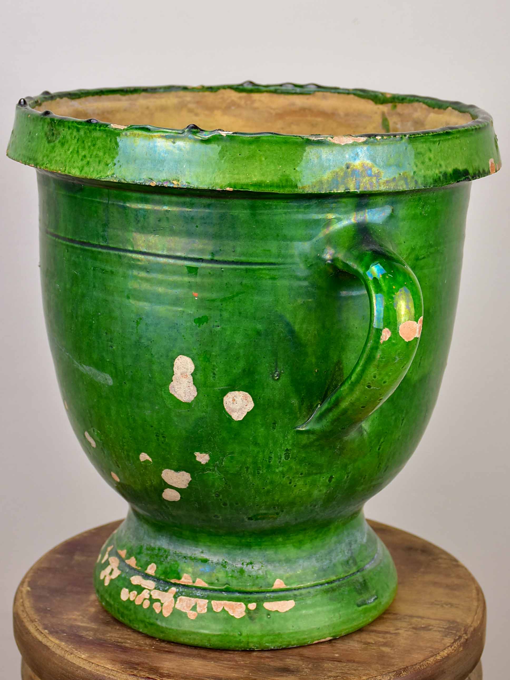 19th Century French green garden planter from Castelnaudary - 13 ¾''