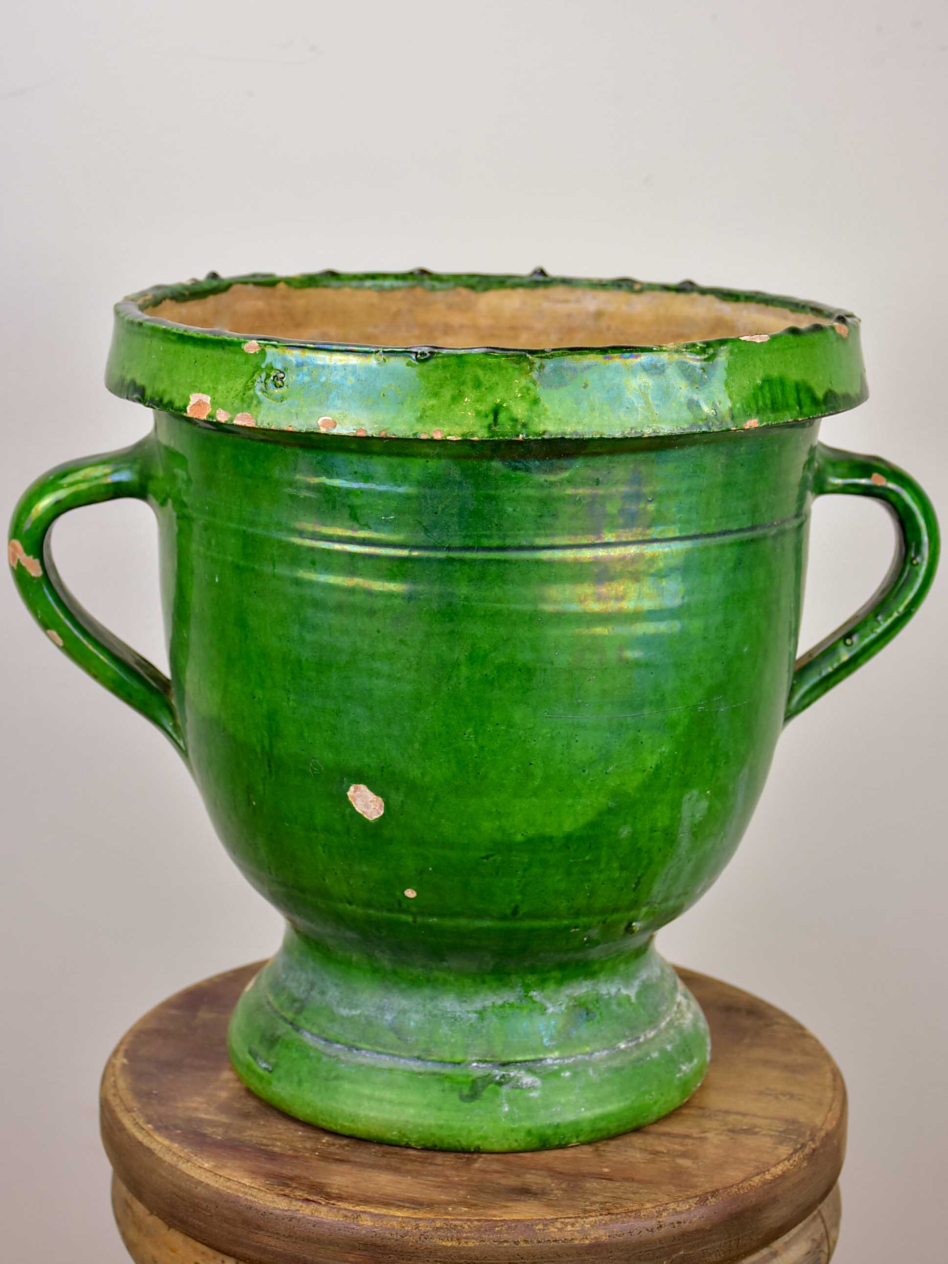 19th Century French green garden planter from Castelnaudary - 13 ¾''