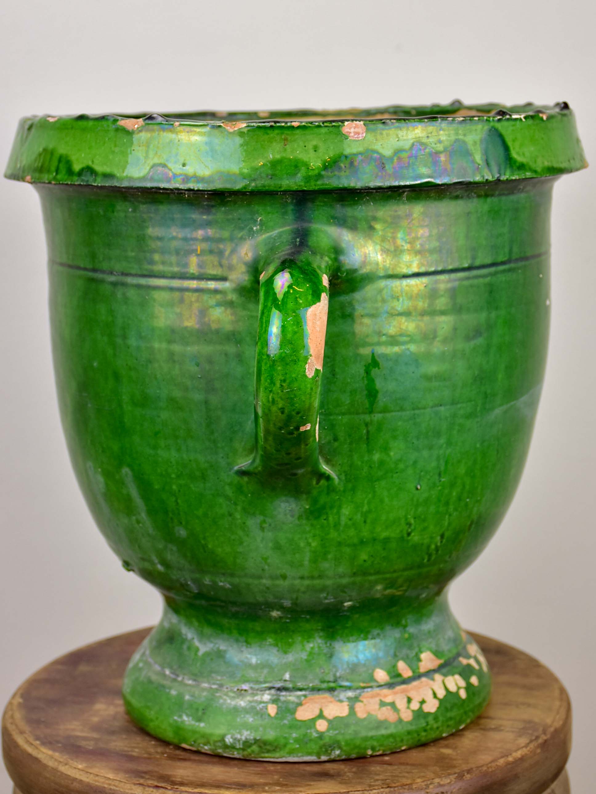 19th Century French green garden planter from Castelnaudary - 13 ¾''