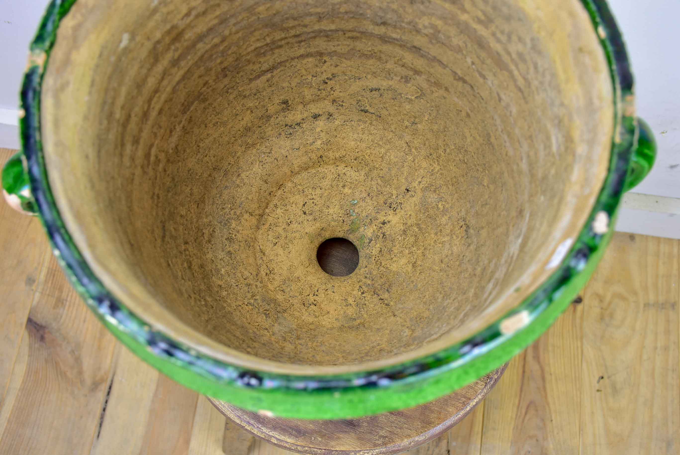 19th Century French green garden planter from Castelnaudary - 13 ¾''