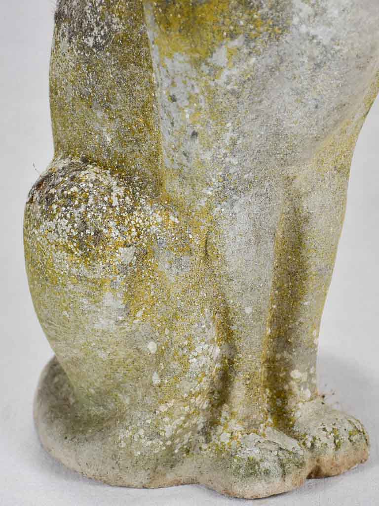 Large cement sculpture of a cat - 1960s. 22"