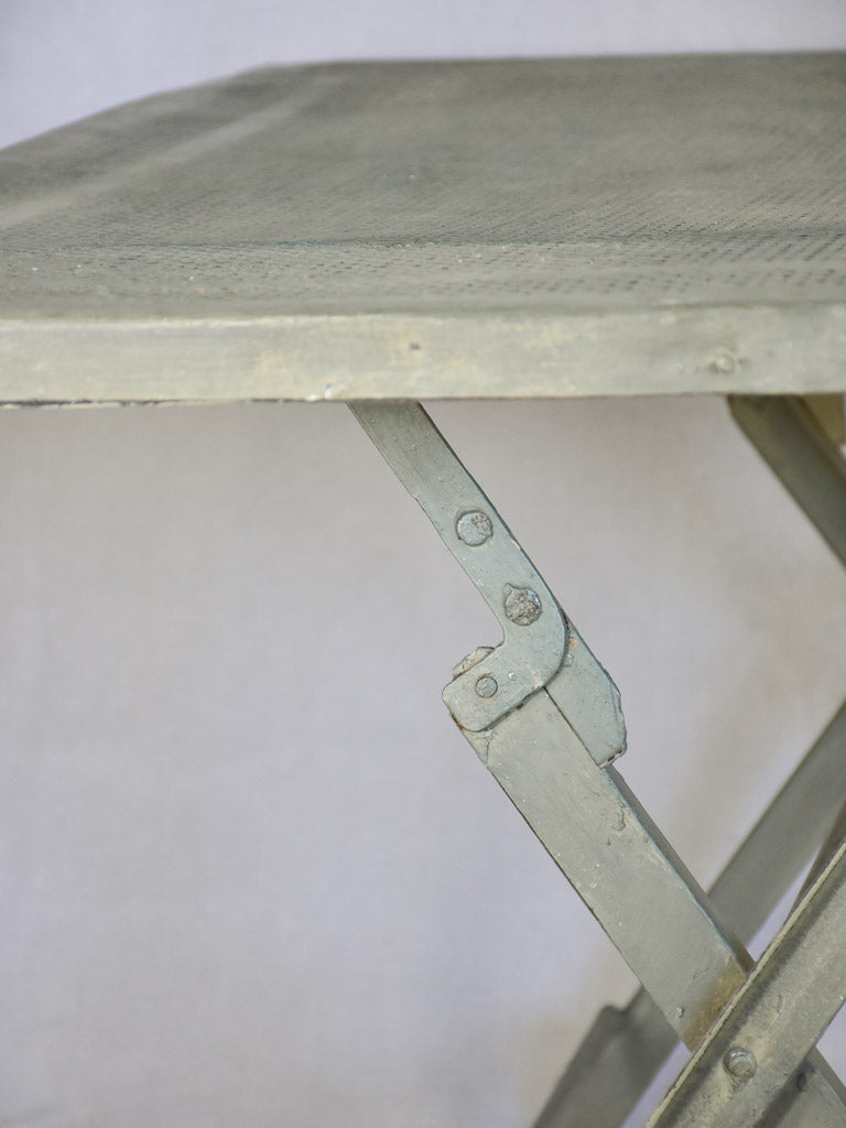 RESERVED SS Mid-century French iron garden table - folding