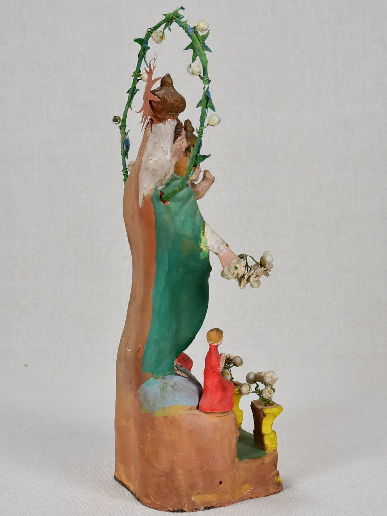 19th-century Santibelli sculpture of the Virgin Mary - Marseille 14¼"