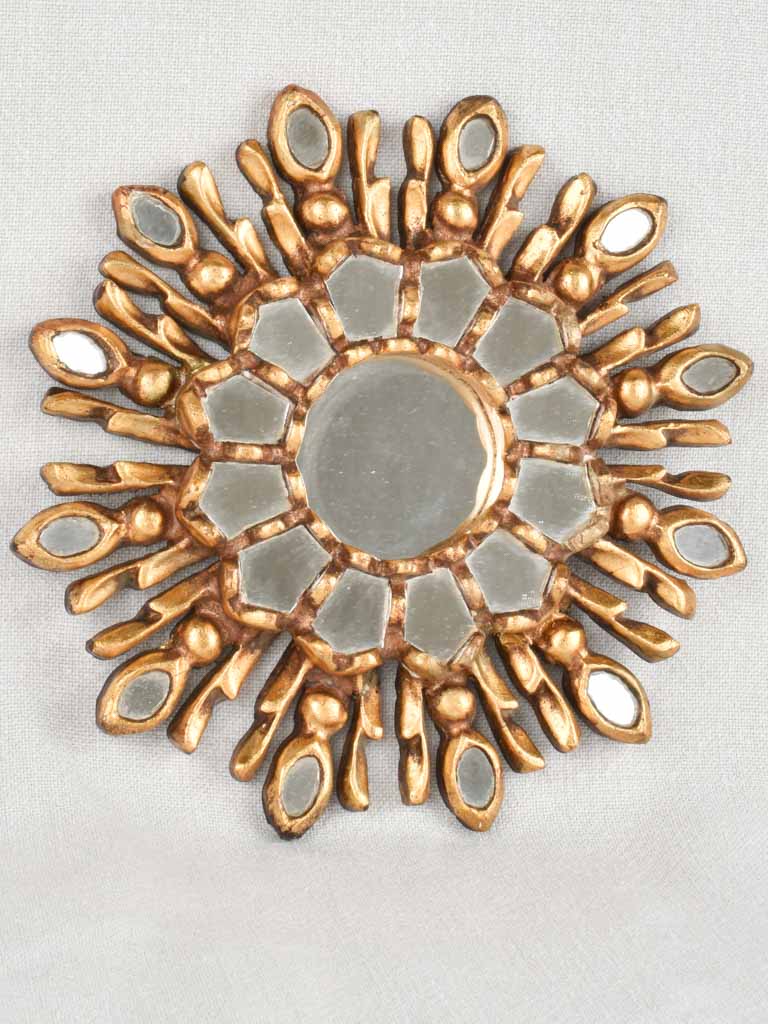 Small vintage sunburst mirror 8¾"