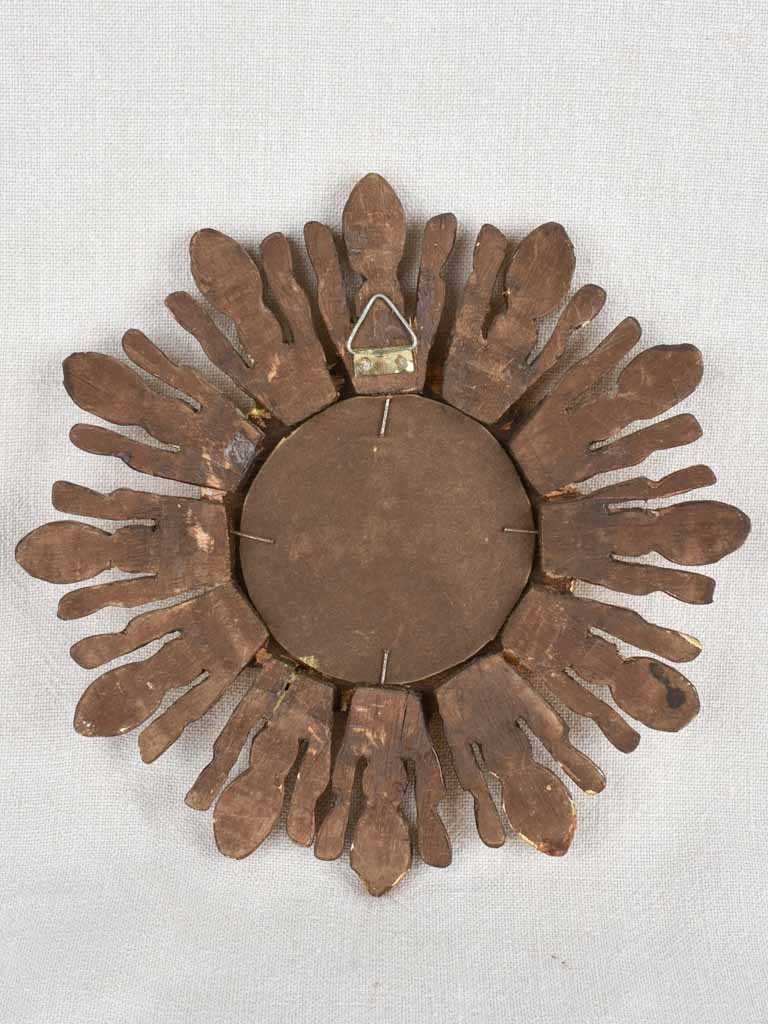 Small vintage sunburst mirror 8¾"
