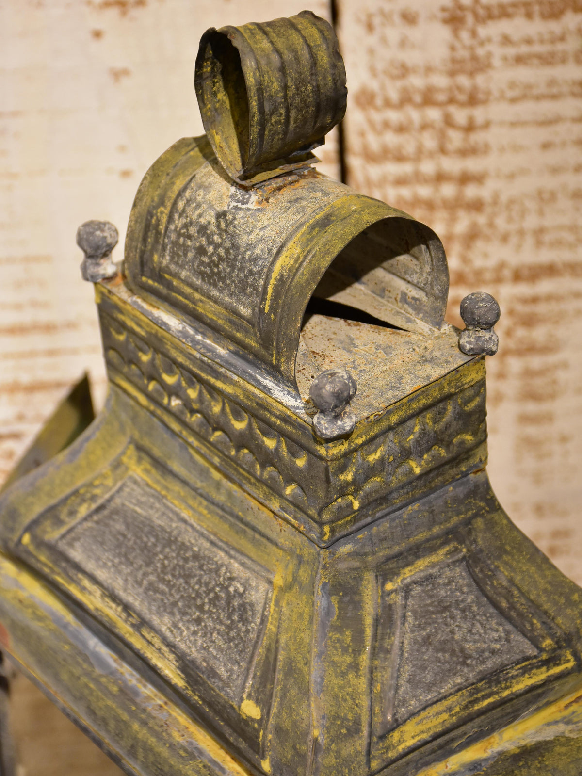 Antique French lantern – two candles