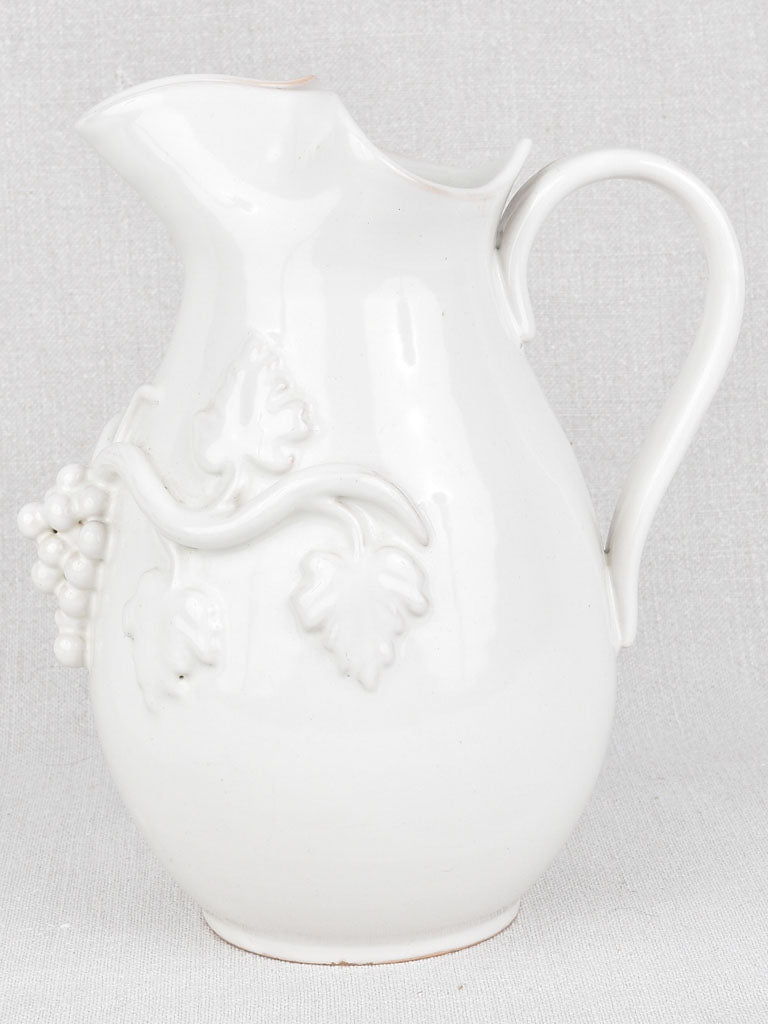 Unique terracotta Provence vase with grapes