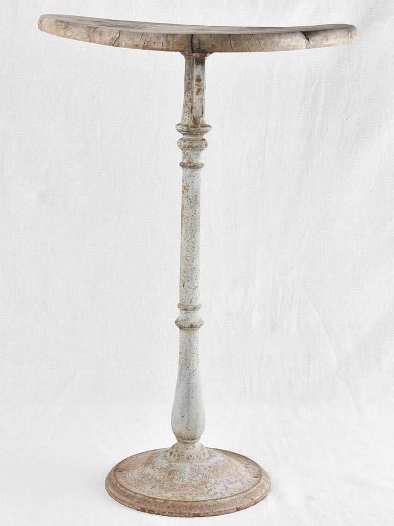19th century French garden table with pretty wooden top