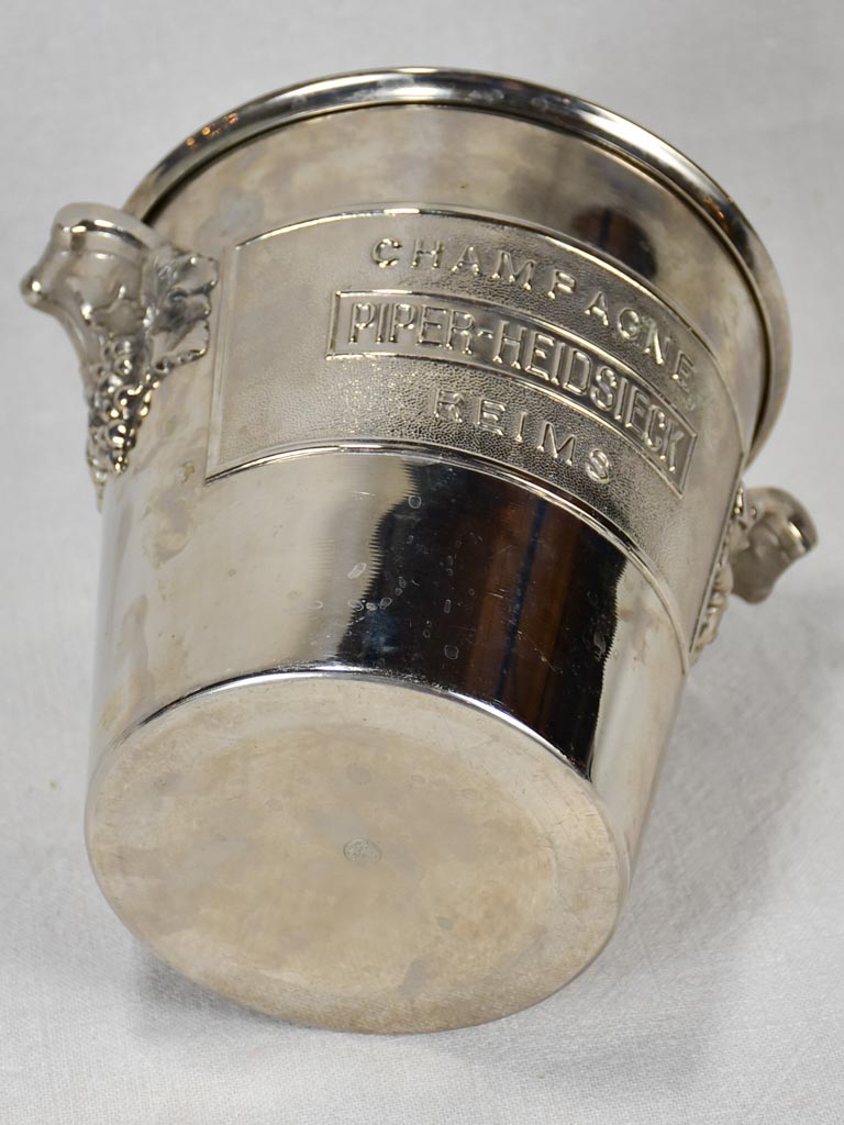 1930s Piper-Heidsieck champagne bucket with grape motifs 8¼"