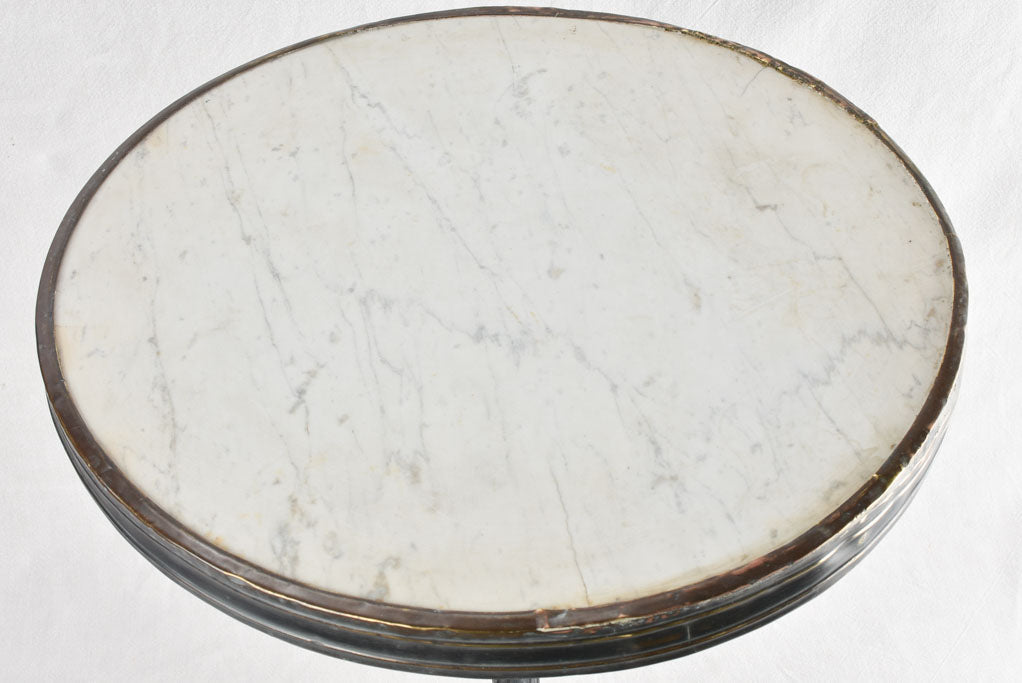 Antique French marble bistro table