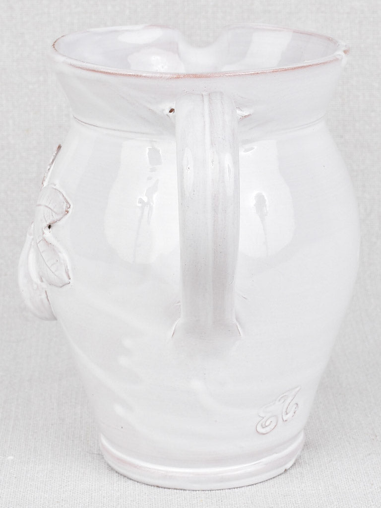Provençal artisan-crafted terracotta fig motif vase