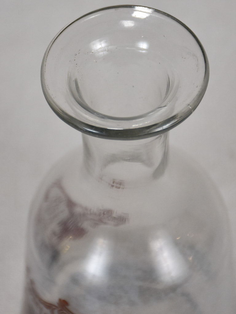 Glass carafe Côte des Cordeliers 9¾"1900s