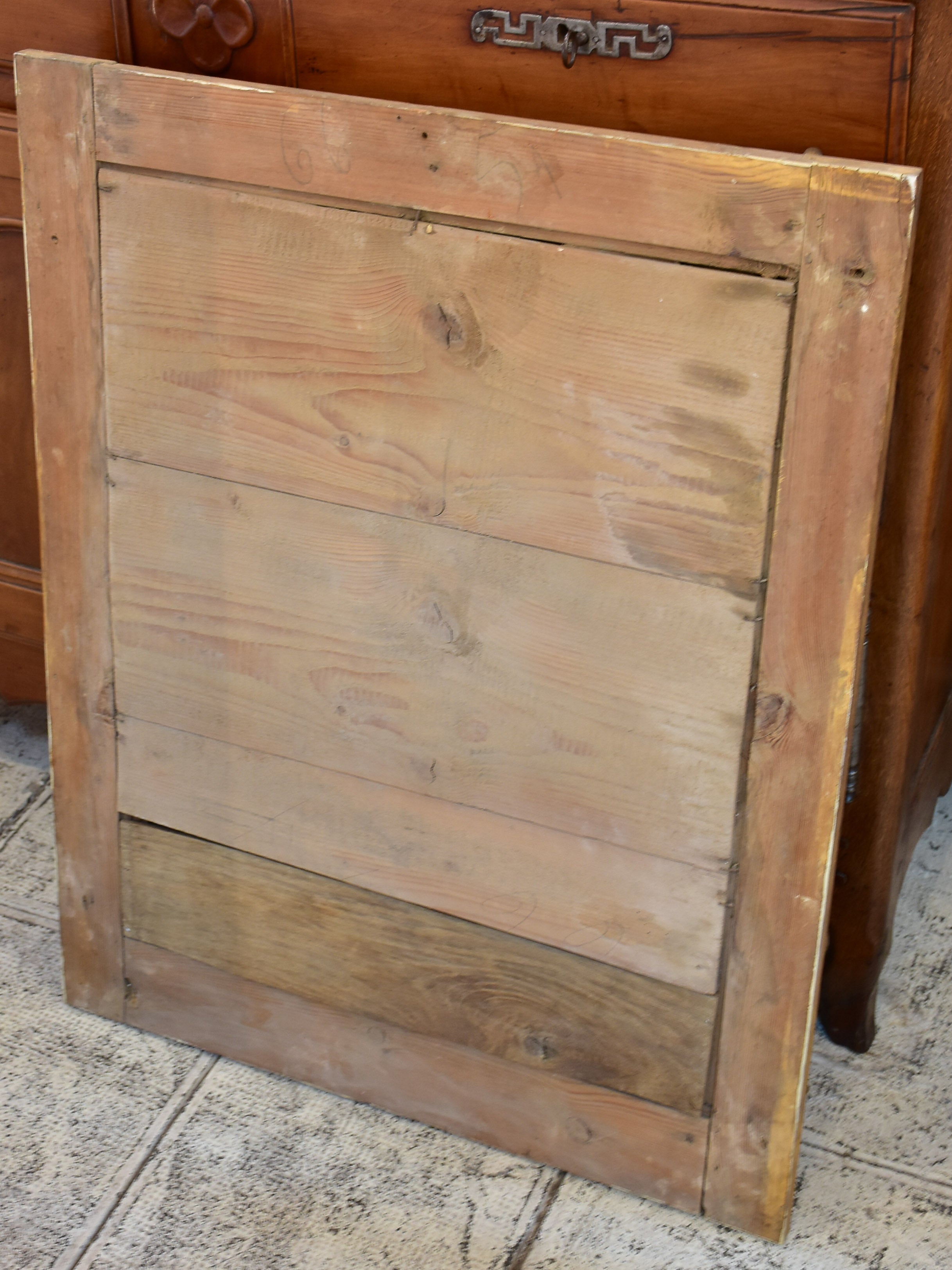 Antique French Louis XVI mirror with gilded frame 27 ½'' x 35”