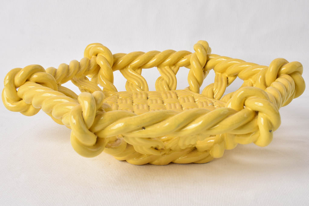 Vintage hexagonal fruit bowl - Vallauris 12¼"
