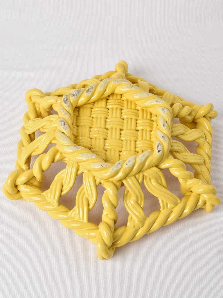 Vintage hexagonal fruit bowl - Vallauris 12¼"