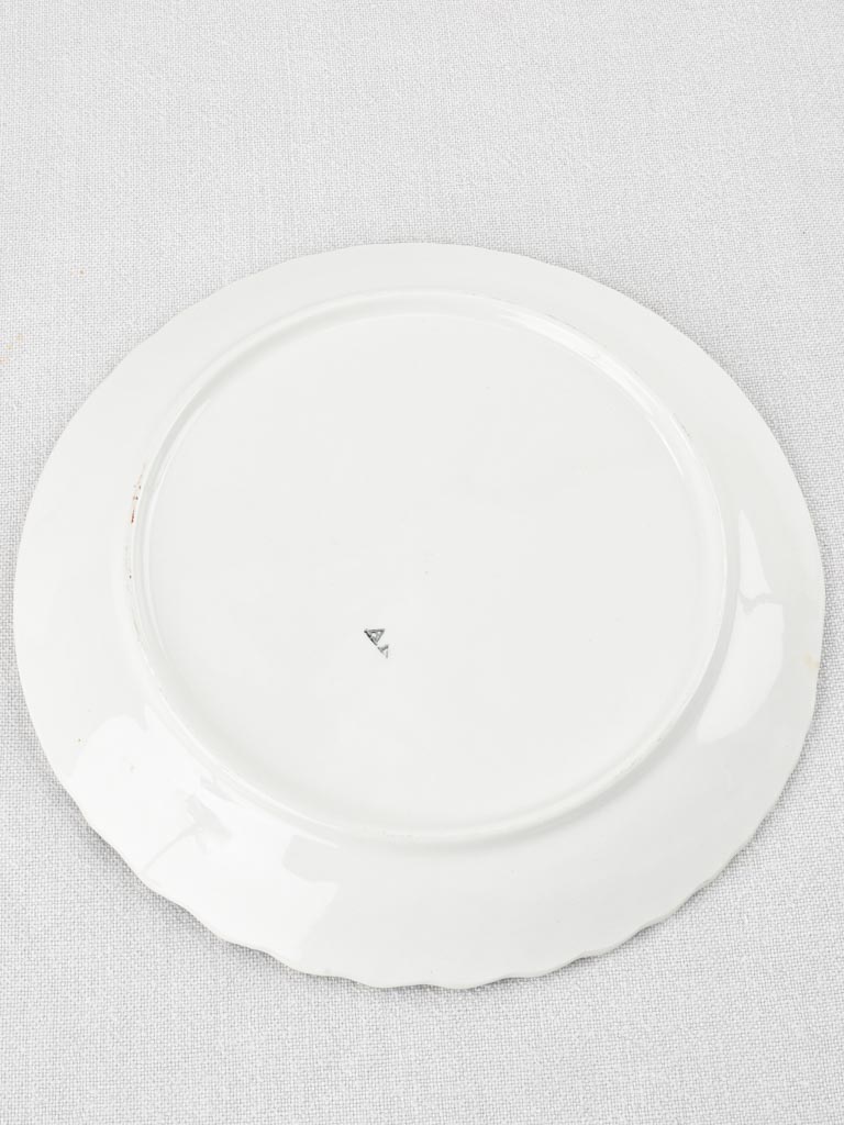 Blue & white fish service 1950s - Sarreguemines