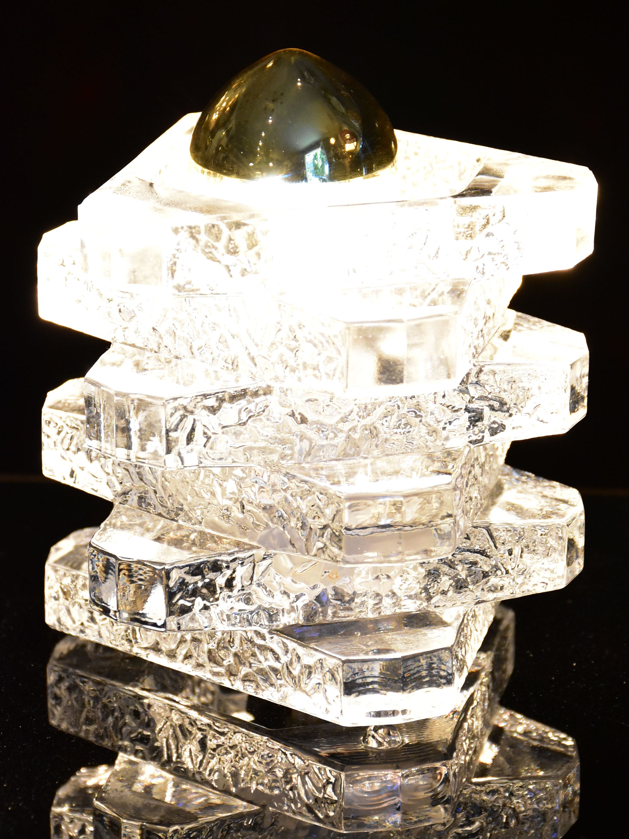 Pair of mid-century modern Italian glass lamps
