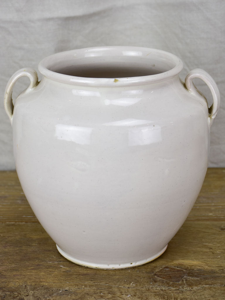 Antique French pot - white 8¾"