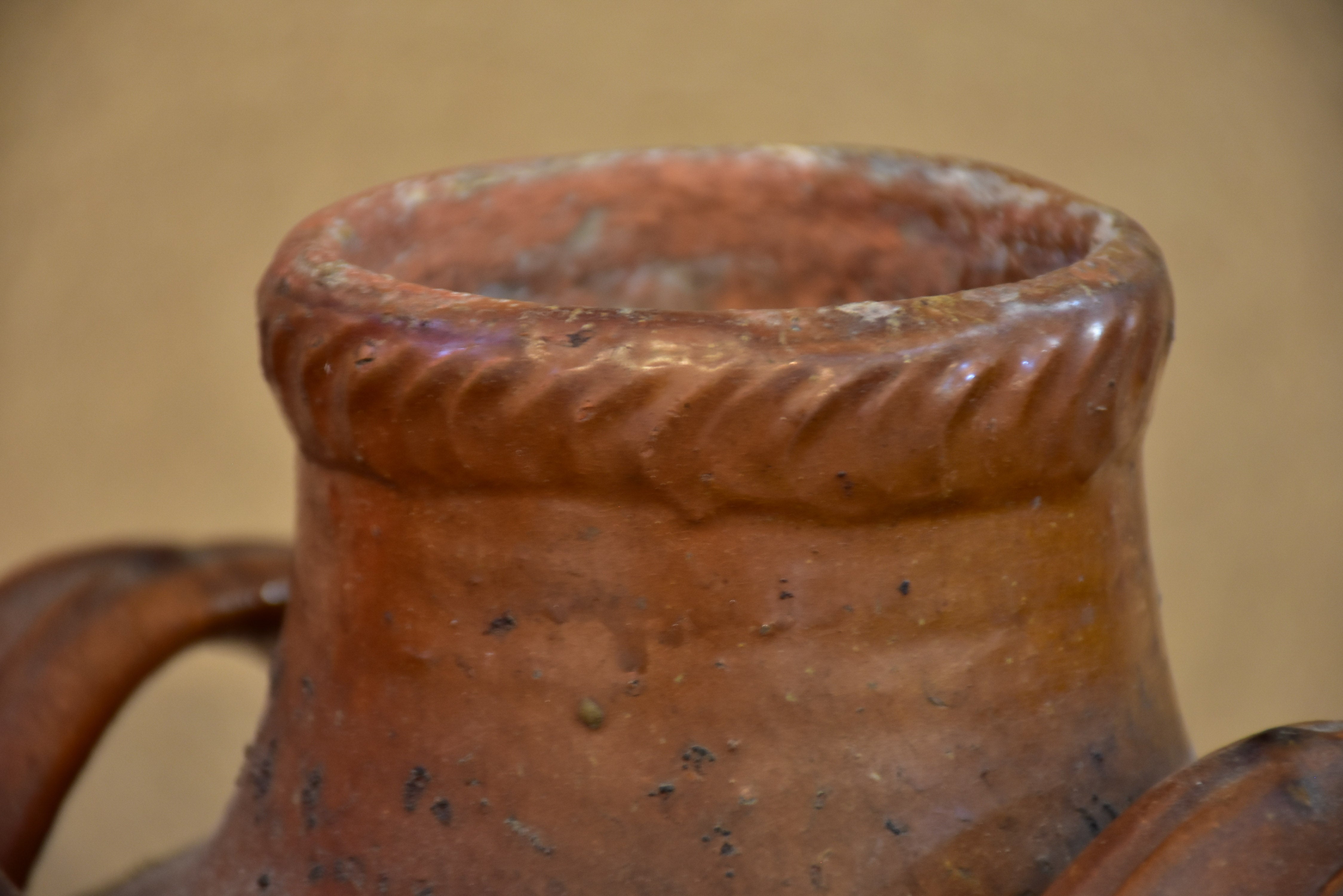 Antique French water jug from Auvergne