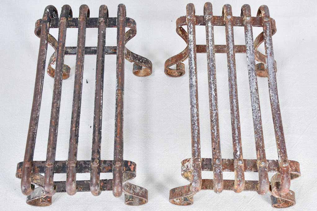 Pair of 19th-century French iron footstools