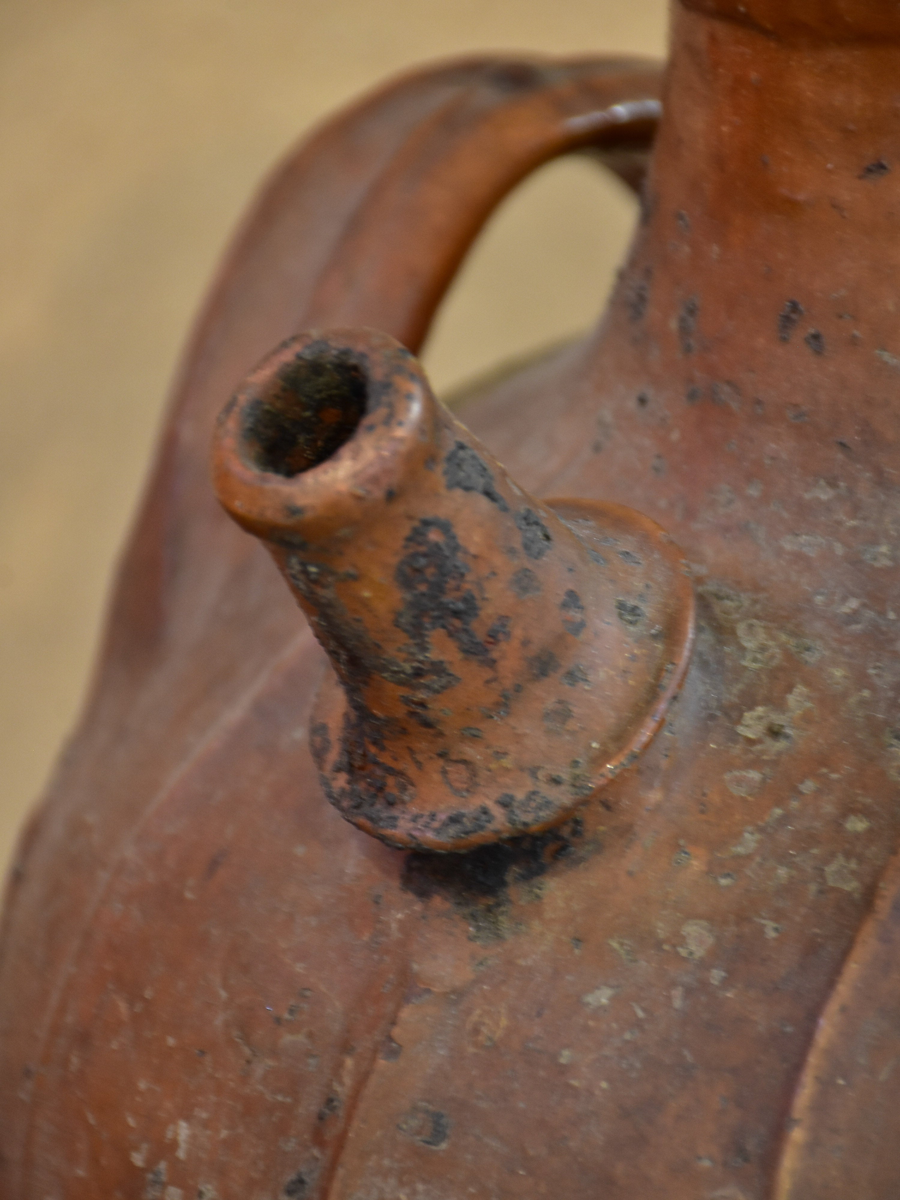 Antique French water jug from Auvergne