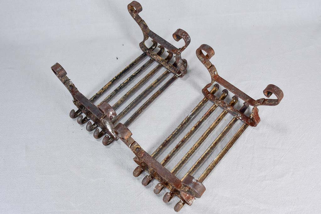 Pair of 19th-century French iron footstools