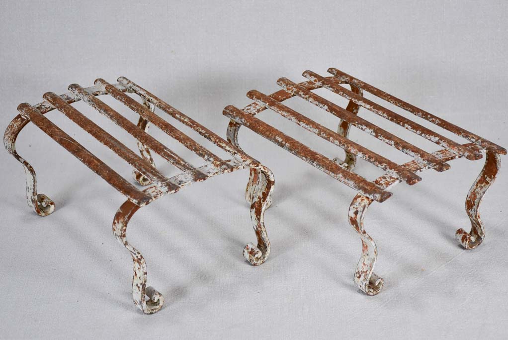 Pair of 19th-century French iron footstools