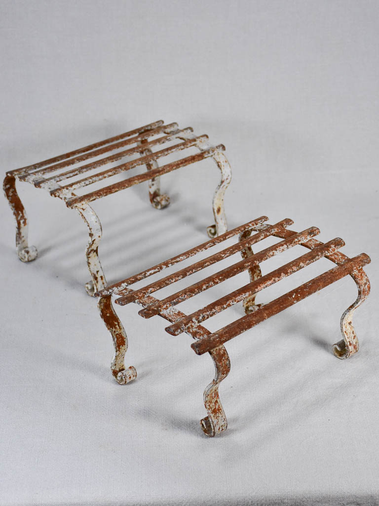 Pair of 19th-century French iron footstools