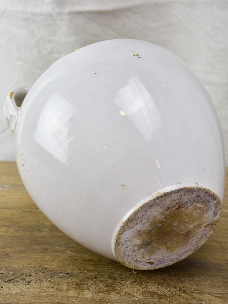 Antique French pot - white 8¾"
