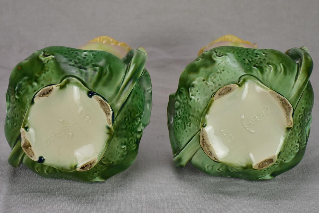 Pair of pretty Art Nouveau vases with maker's mark